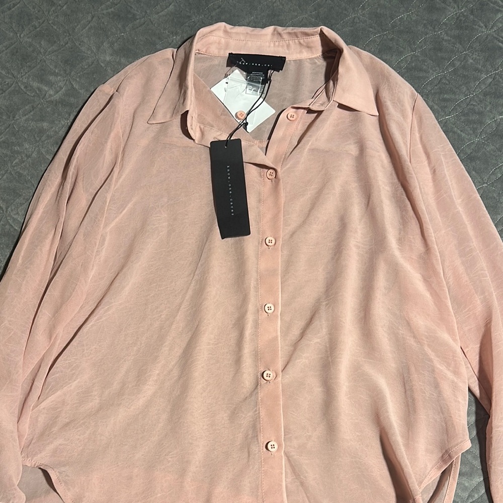Nordstrom Pink Button-Up Shirt